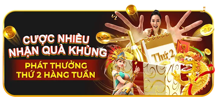 Khuyến mãi nạp tiền hàng tuần với phần trăm thưởng thêm
